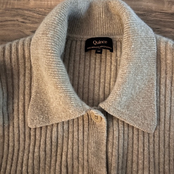 Quince Ribbed Cardigan Sweater - Picture 3 of 4